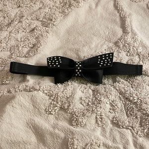 Faux Rhinestones Bow Belt